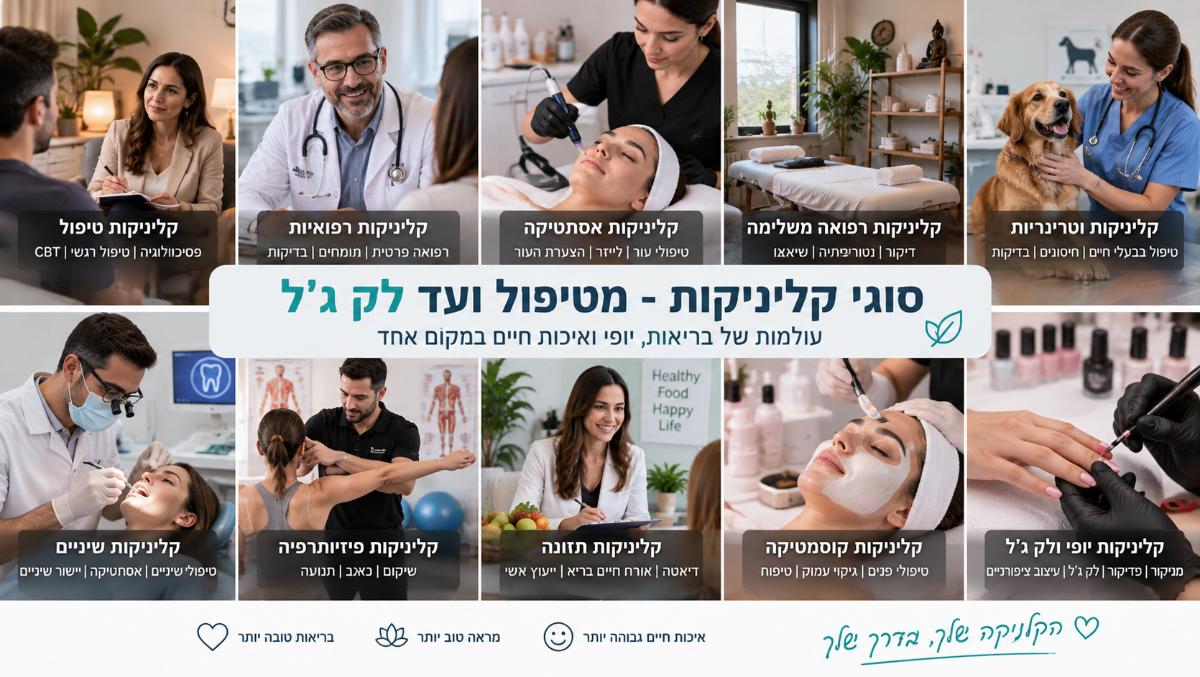מכשור רפואי וציוד טיפוח בקליניקה מקצועית במודיעין